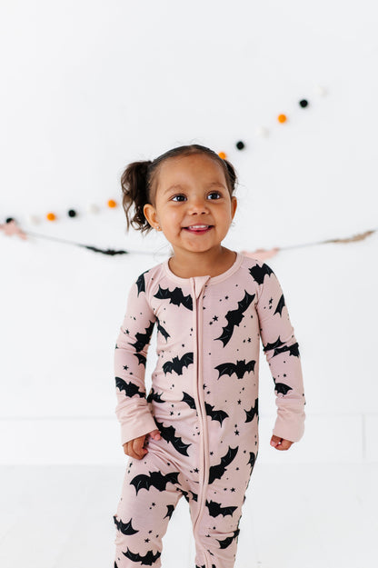 Bat to the Bone Halloween Baby Bamboo Pajamas - Kiki + Lulu