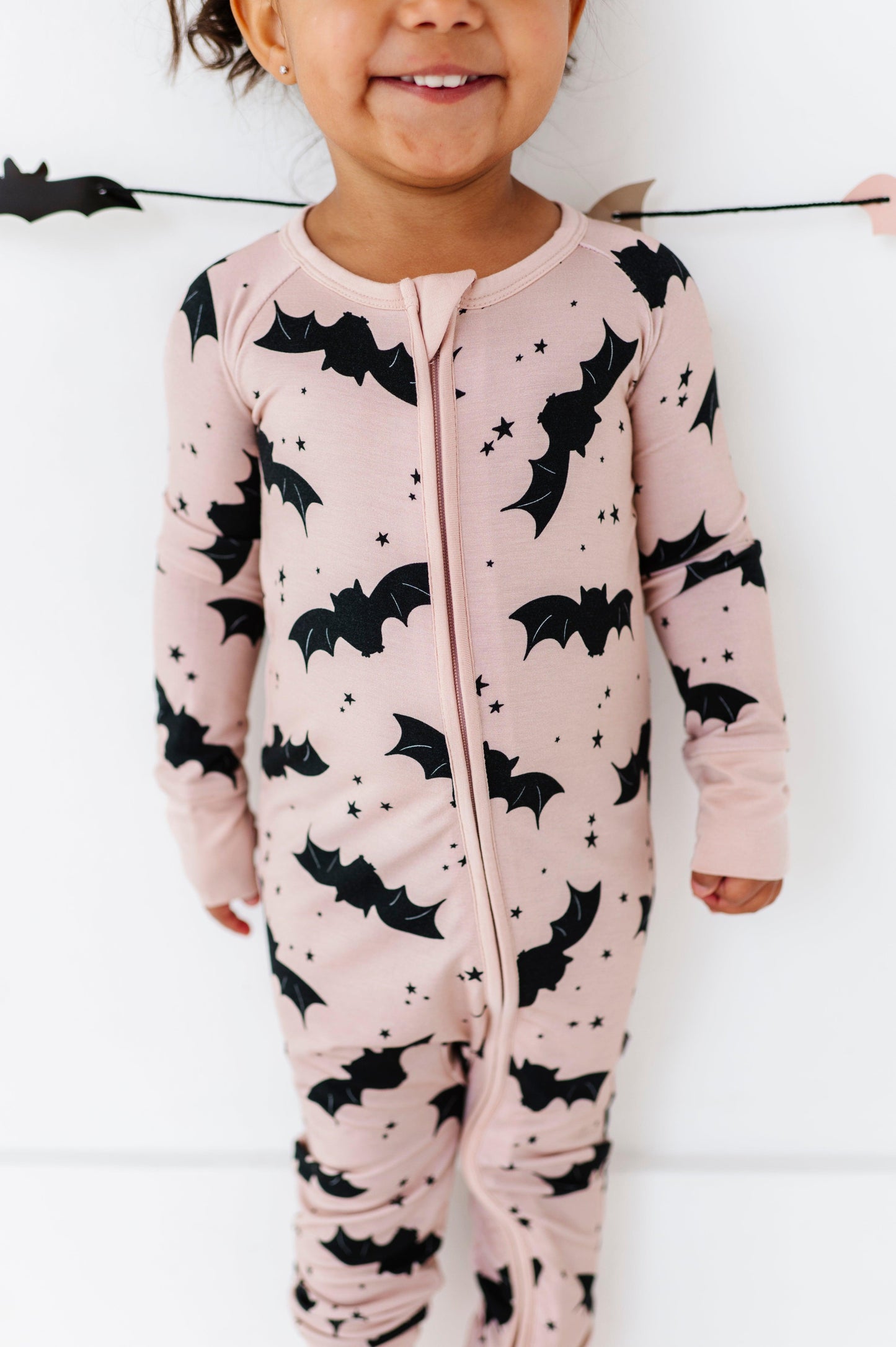 Bat to the Bone Halloween Baby Bamboo Pajamas - Kiki + Lulu