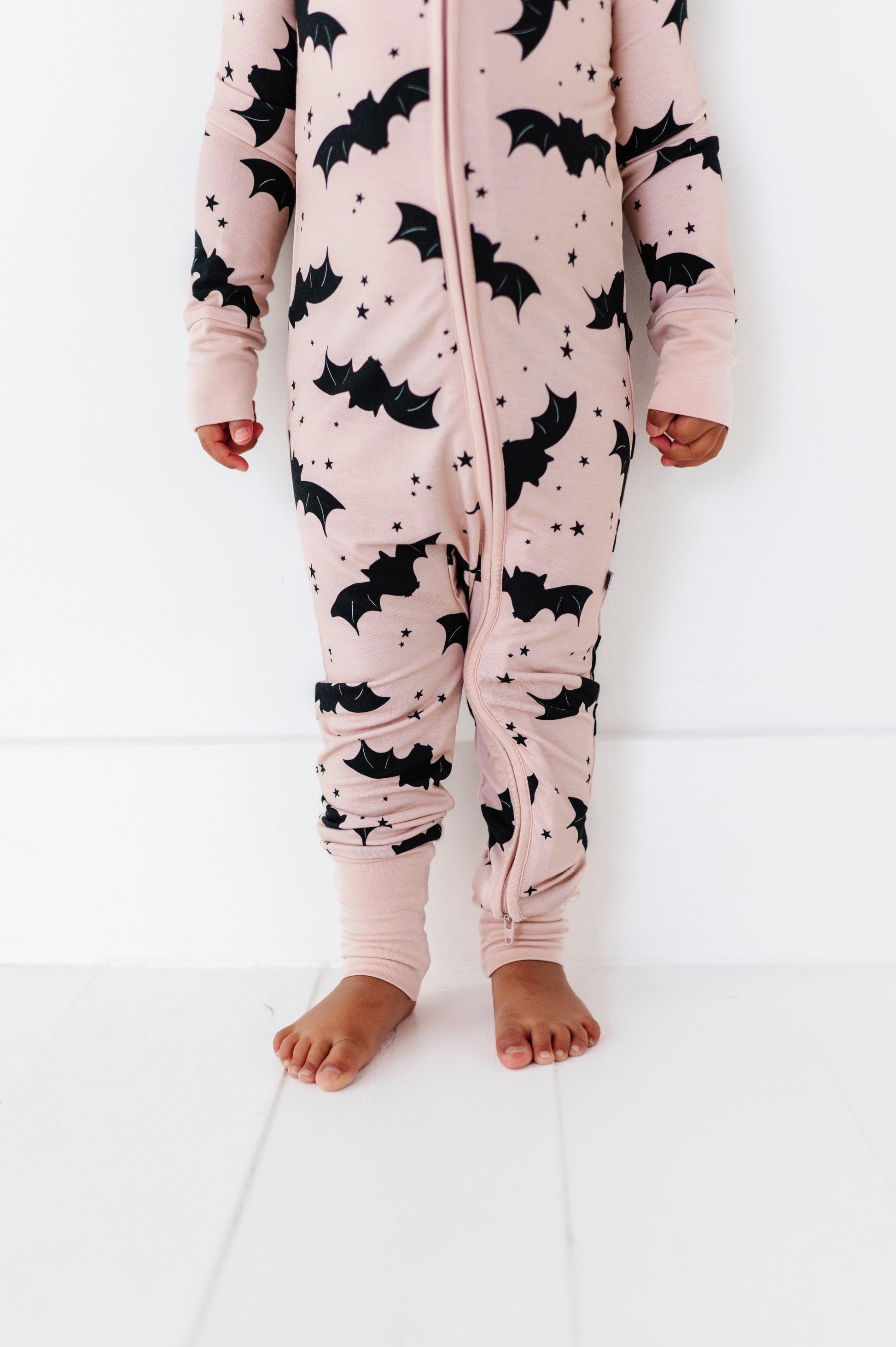 Bat to the Bone Halloween Baby Bamboo Pajamas - Kiki + Lulu