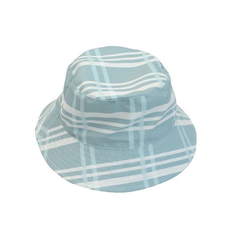 Blue Plaid Kids Reversible Bucket Hat