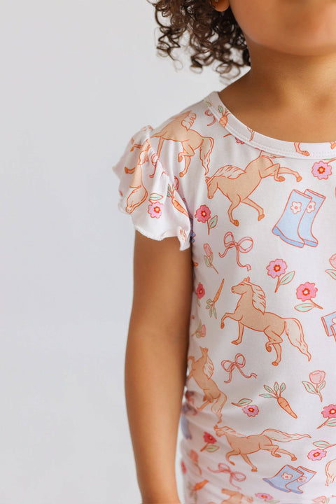Girls Bamboo Ruffle Short Set - Kinsley's Bloom & Boots
