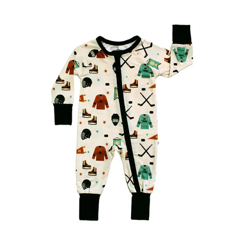 Hat Trick Hockey Bamboo Baby Pajamas