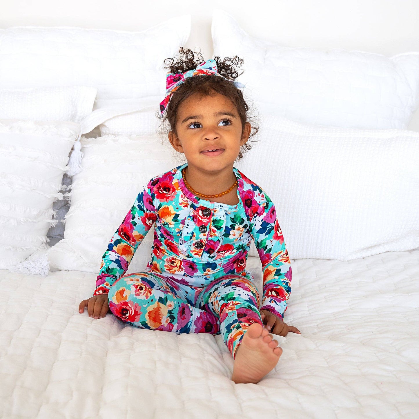 Maggie Ruffle Kids Bamboo Pajama Set