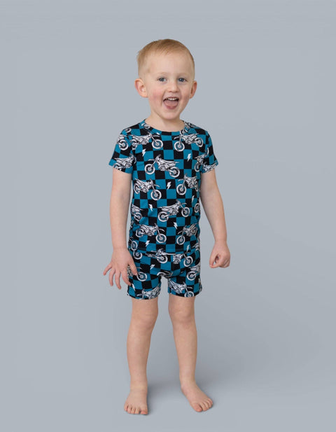 Kids Bamboo Short Set - Moto Mayhem