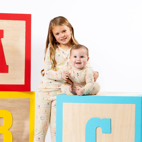 Bamboo Convertible Footie - Dino ABC's