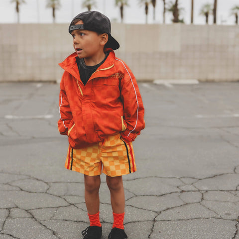 Retro Wave Hybrid Board Shorts (Yellow)