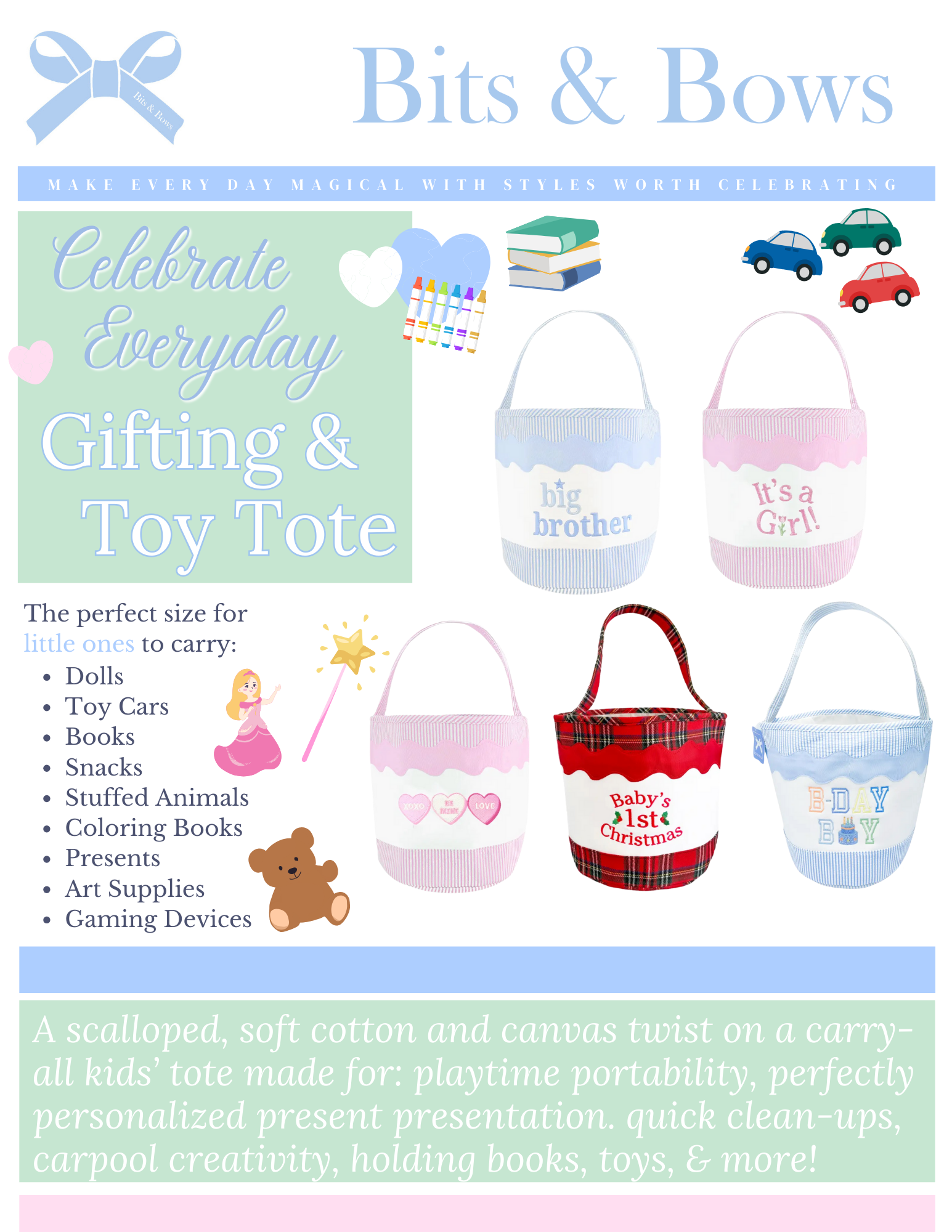 Big Brother Gift Tote - Bits & Bows