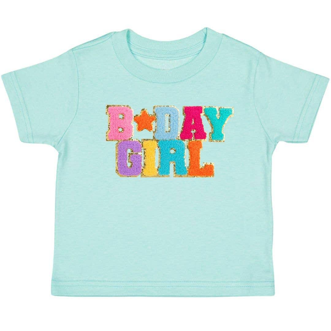 Birthday Girl Patch Short Sleeve Kids Shirt - Sweet Wink