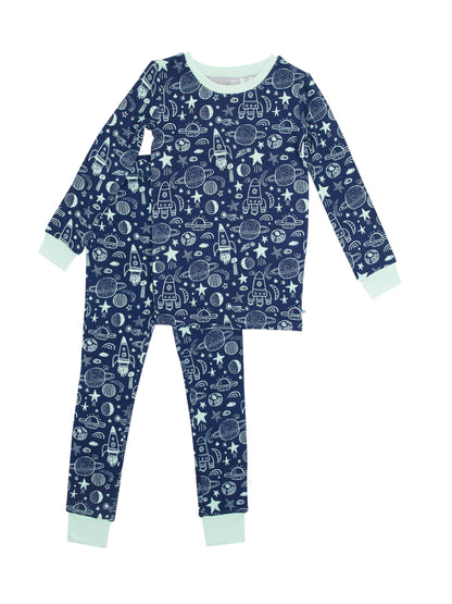 Blast Off Bamboo Pajama Set - RuffleButts + RuggedButts