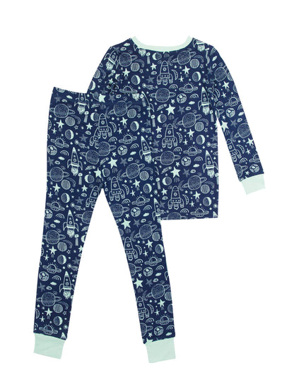 Blast Off Bamboo Pajama Set - RuffleButts + RuggedButts