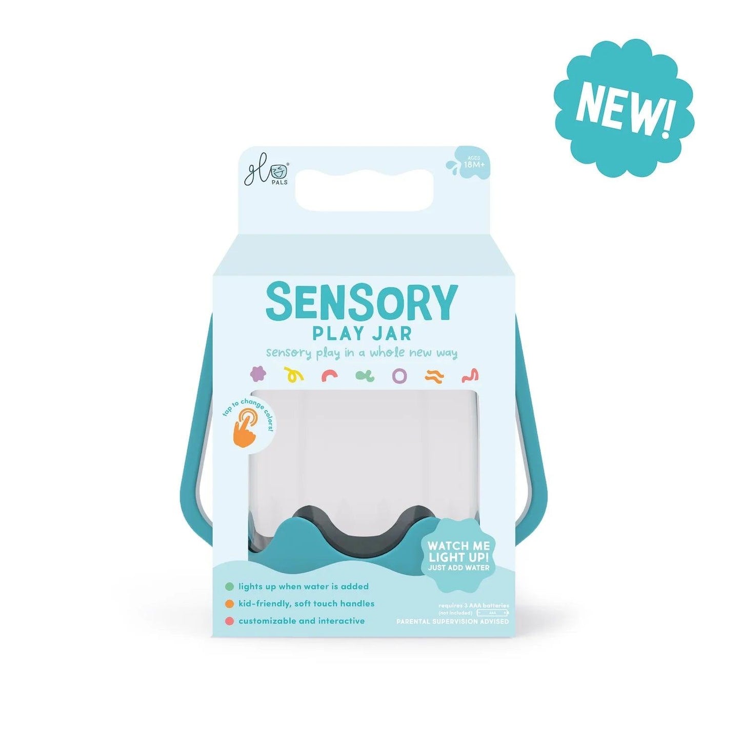 Blue Sensory Jar - Glo Pals