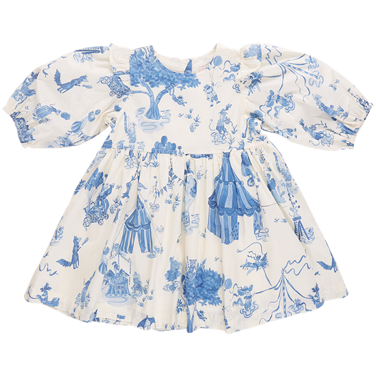 Girls Brooke Dress - Blue Circus