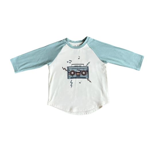 Boombox Long Sleeve Baseball Tee - Babysprouts