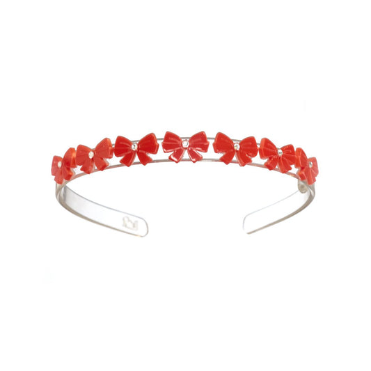 Bows Mini Red Headband - Lilies & Roses NY