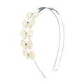 Bows Satin White Headband - Lilies & Roses NY