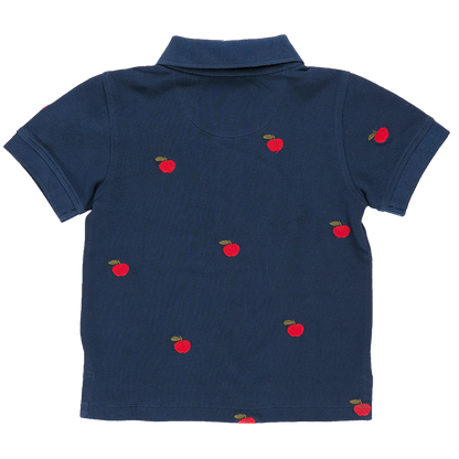 Boys Alec Shirt - Apples Embroidery - Pink Chicken