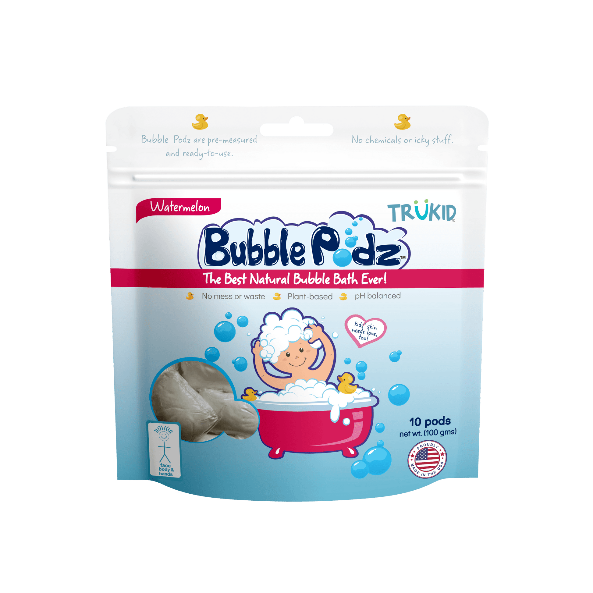 Bubble Podz: Watermelon Scented Bubble Bath - TruKid