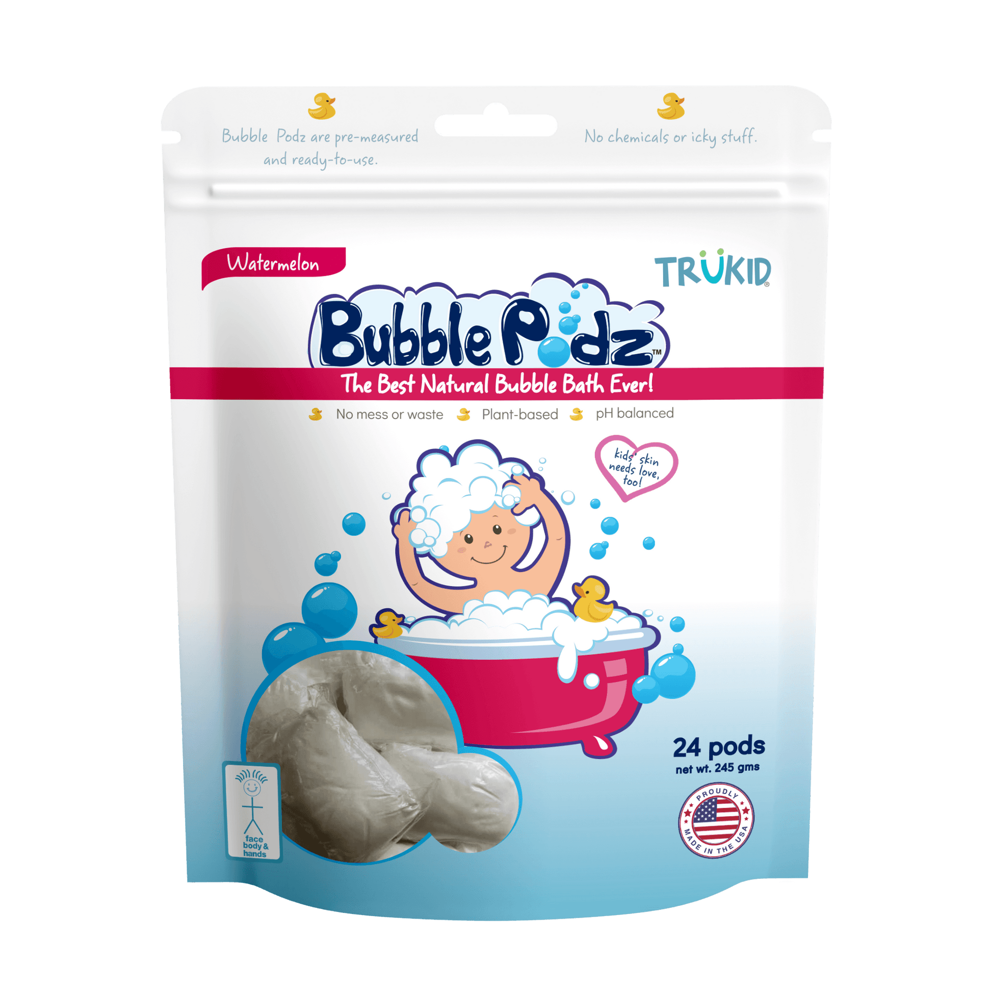 Bubble Podz: Watermelon Scented Bubble Bath - TruKid