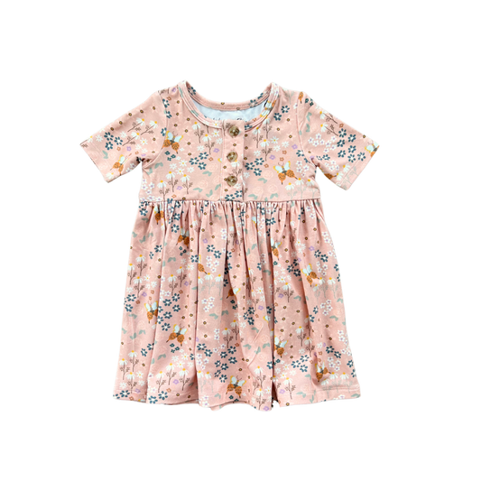 Butterfly Garden Henley Dress - Babysprouts