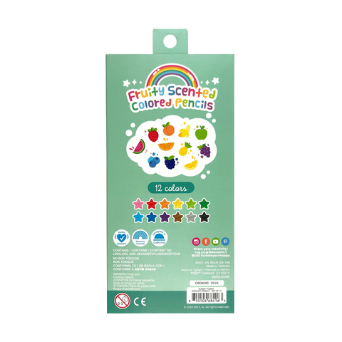 Yummy Yummy Fruit Scented Colored Pencils (Set of 12)