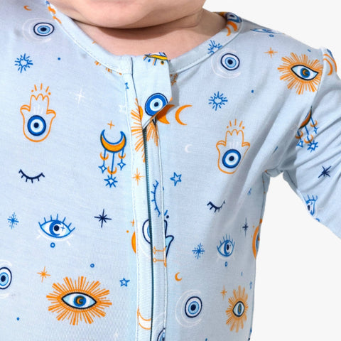 Bamboo Convertible Footie - The Eye Blue
