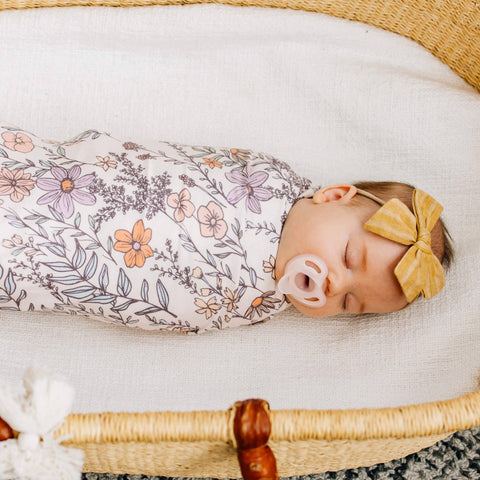 Knit Swaddle Blanket - Flora