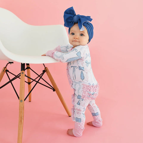 Samantha Bows Zip Bamboo Pajama