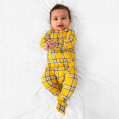 Clueless Total Betty Plaid Bamboo Convertible Footie