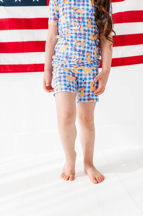 Yankee Doodle Doggies Bamboo Pajama Short Set for Kids