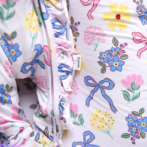 Evie Ruffle Zip Bamboo Pajama