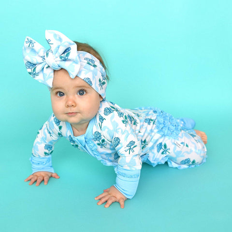 Savannah Ruffle Zip Bamboo Pajama