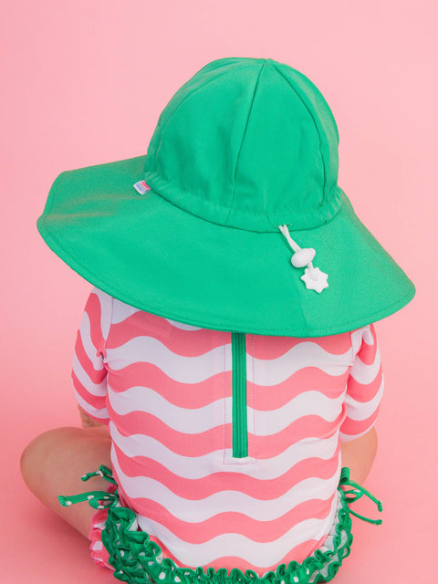 Kids Sun Protective Hat - Bright Green