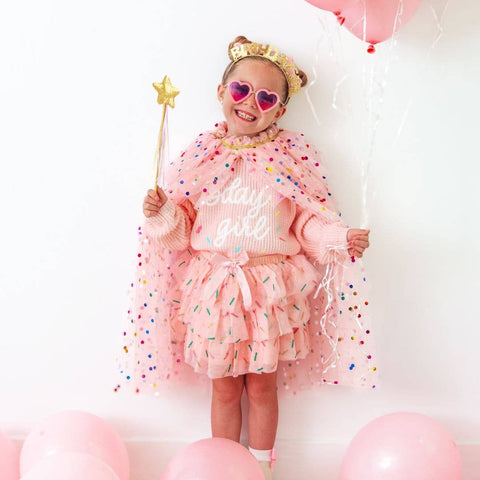 Birthday Girl Pink Sprinkle Tutu Skirt