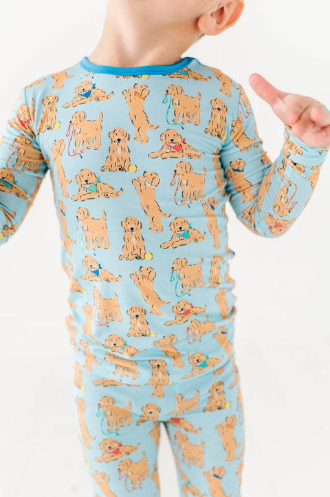 Goldendoodle Bamboo Long Sleeve Pajama Set for Kids