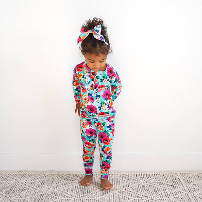 Maggie Ruffle Kids Bamboo Pajama Set