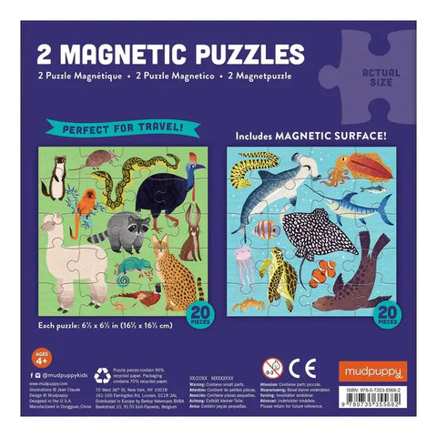 Magnetic Puzzles - Land & Sea Animals