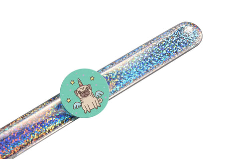 Glitter Slap Charm Bracelet