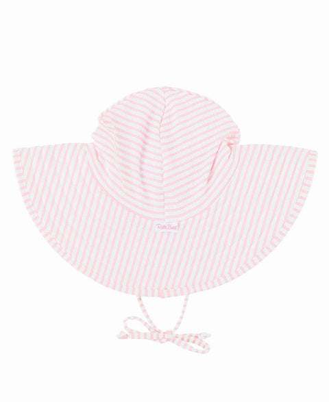 Girls Swim Hat - Pink Seersucker