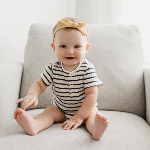 Ribbon Baby Bow - Marigold