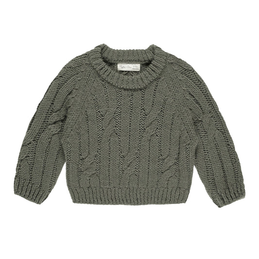 Cable-Knit Sweater | Forest - Rylee + Cru