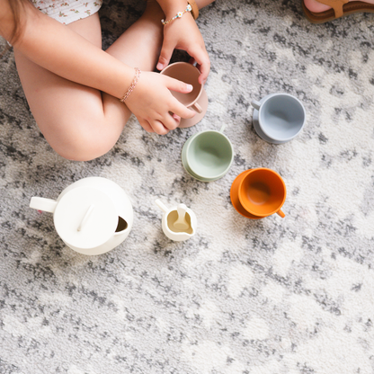 Kids Pretend Play Silicone Tea Set