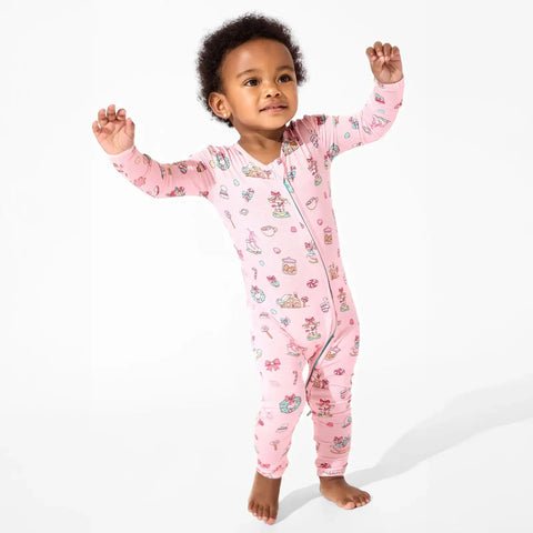 Bamboo Convertible Footie - Candy Cane Lane