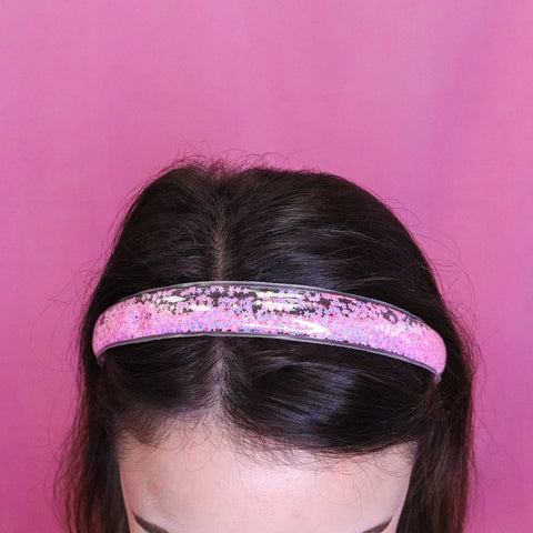 Shaker Glitter Headband - Pink