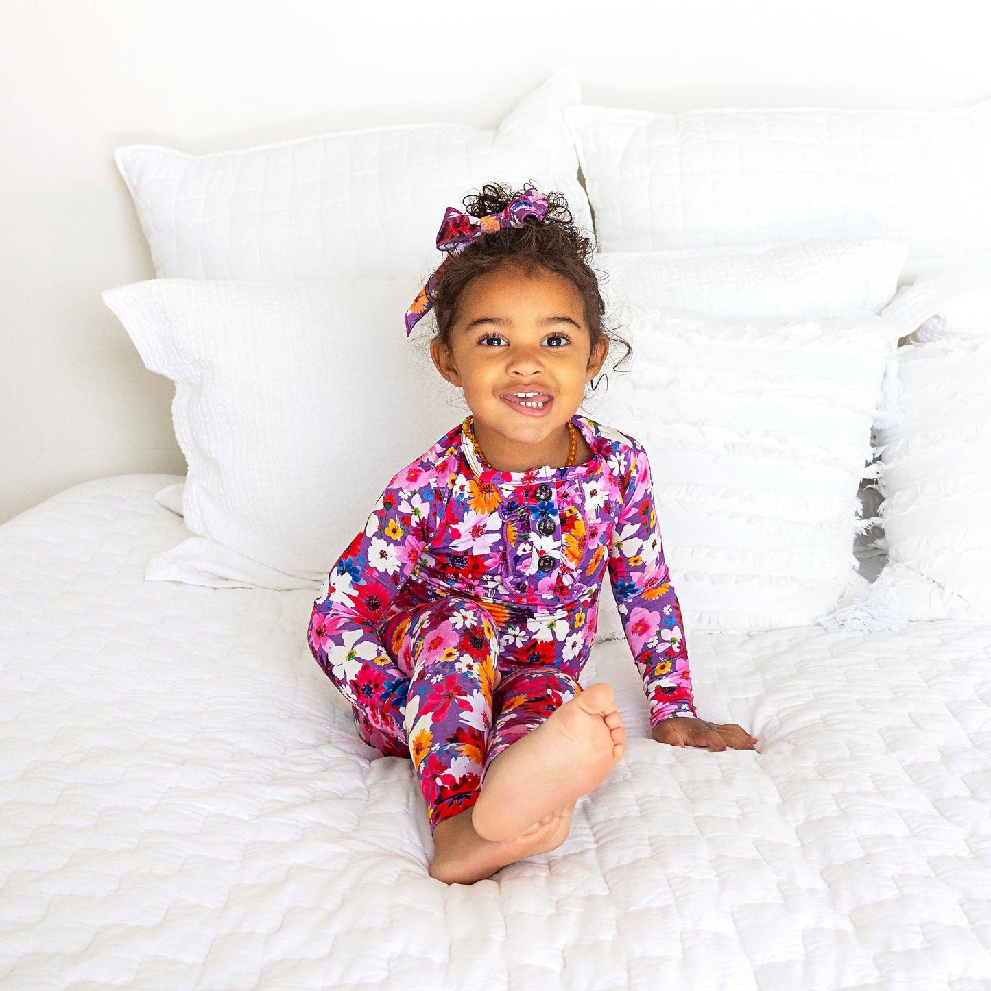 Kaia Ruffle Kids Bamboo Pajama Set