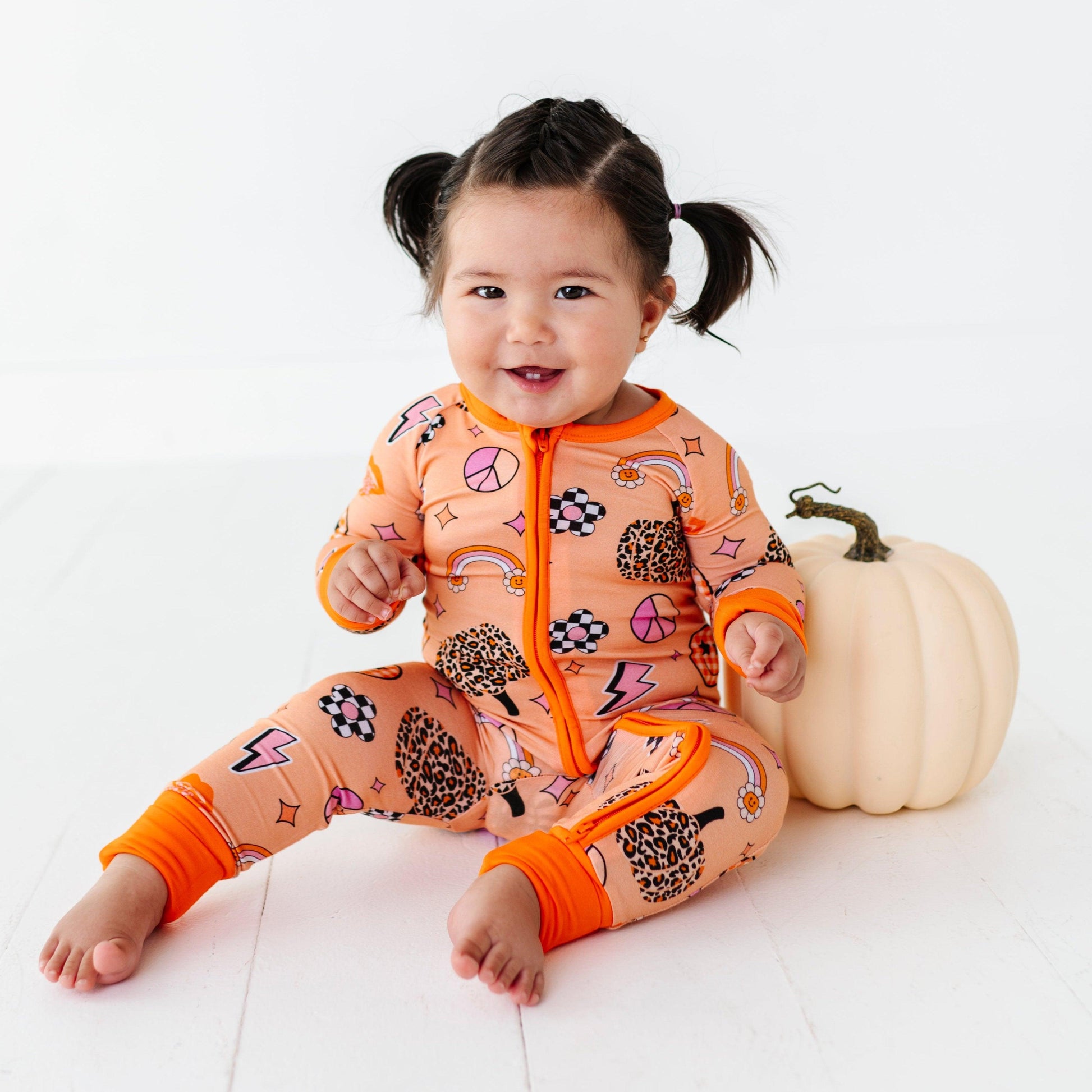 Cheetah Ghouls Baby Bamboo Pajamas - Kiki + Lulu