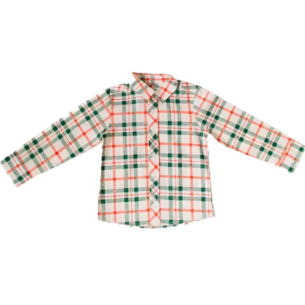 Christmas Plaid Button Down Shirt - Ollie Jay