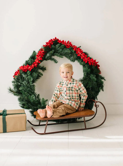Christmas Plaid Button Down Shirt - Ollie Jay