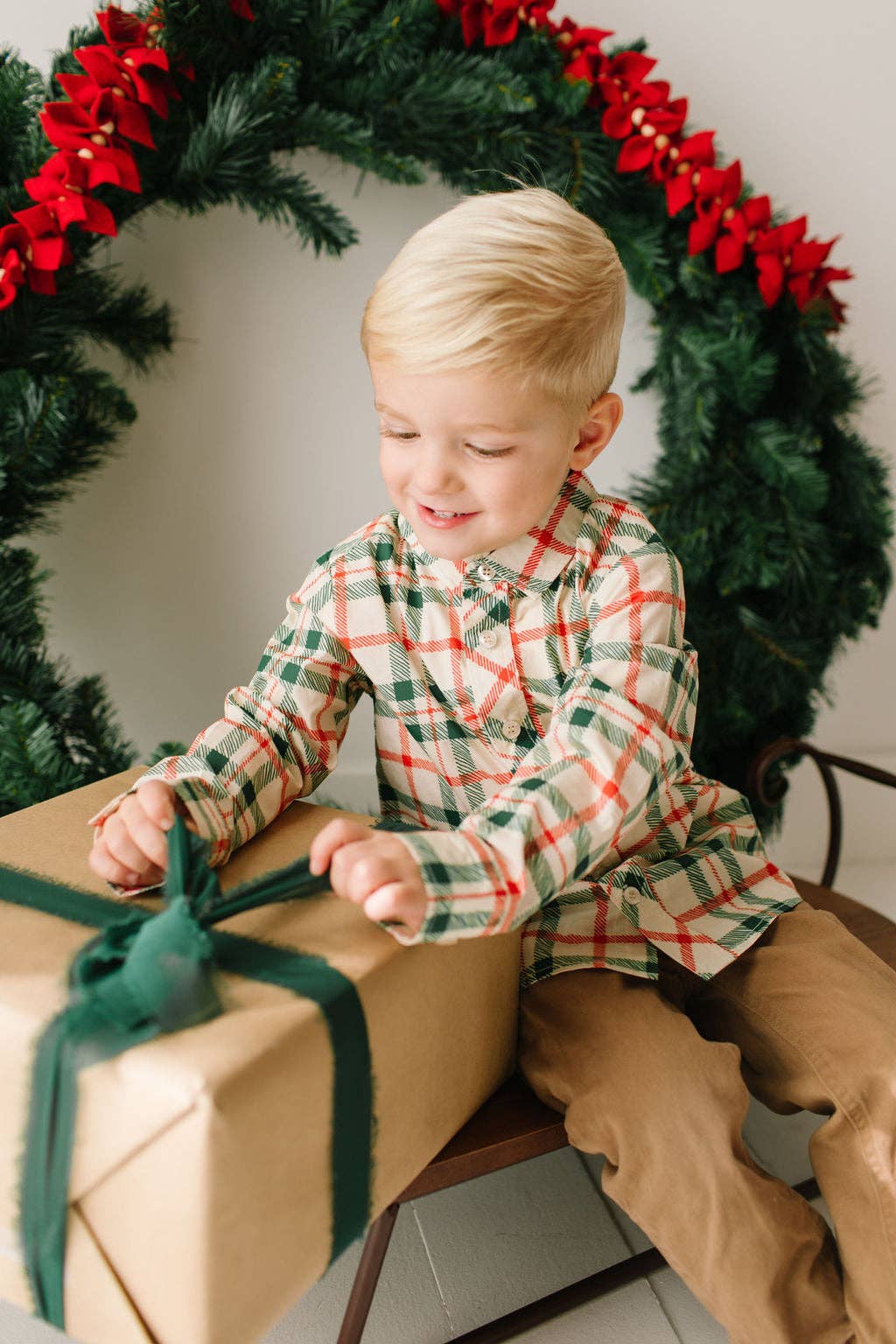 Christmas Plaid Button Down Shirt - Ollie Jay