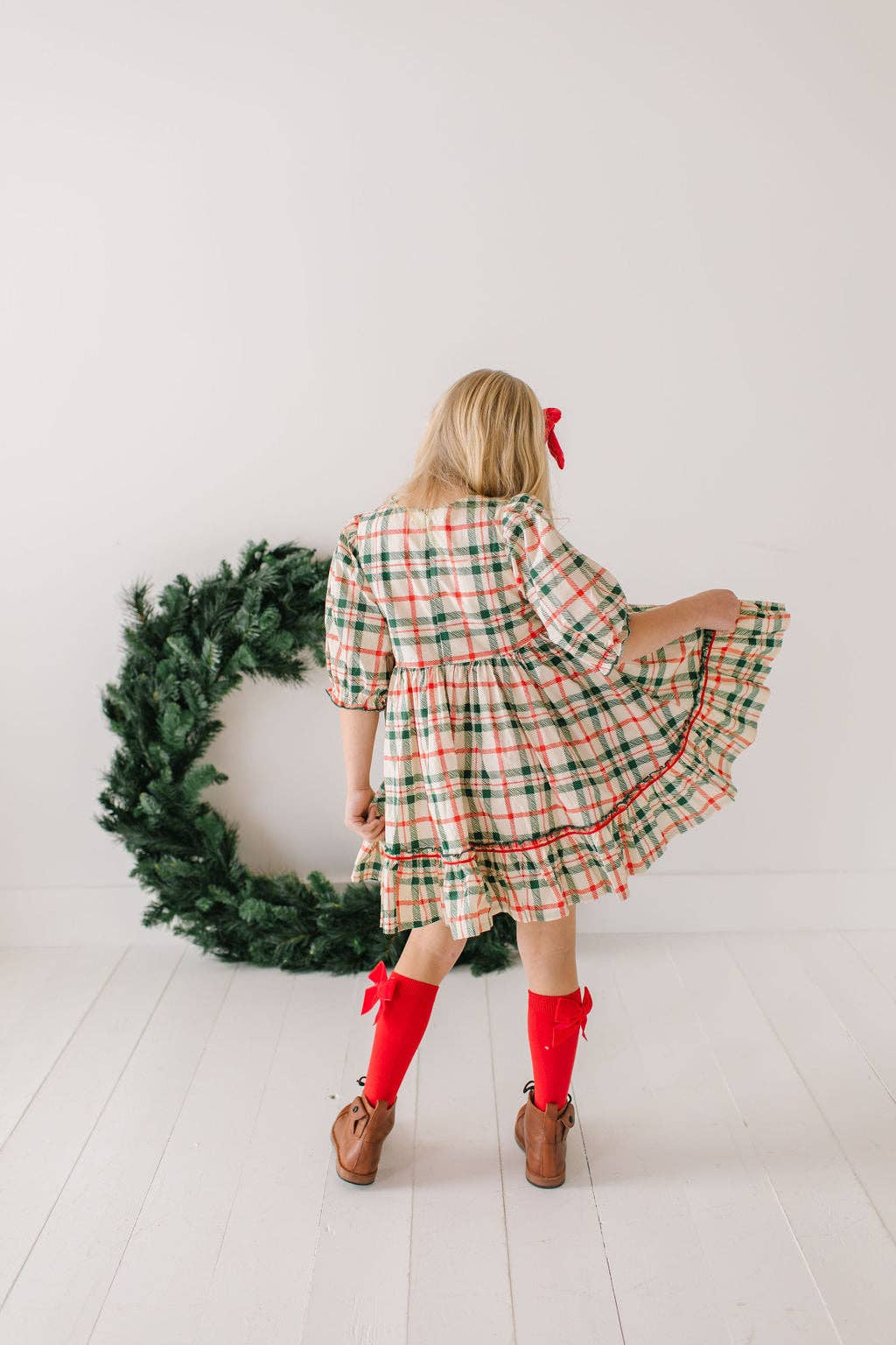 Christmas Plaid Kiki Dress - Ollie Jay