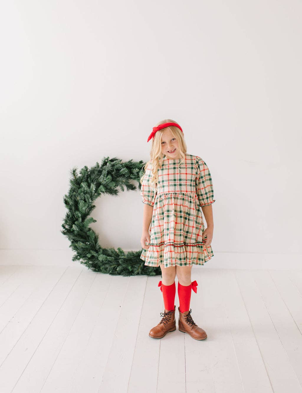 Christmas Plaid Kiki Dress - Ollie Jay